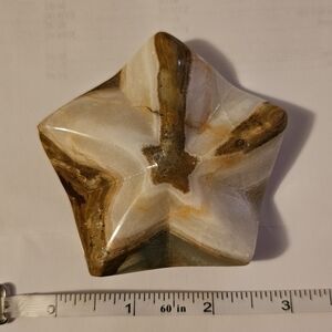 Natural Hand Carved Caribbean Calcite Starfish Sculpture